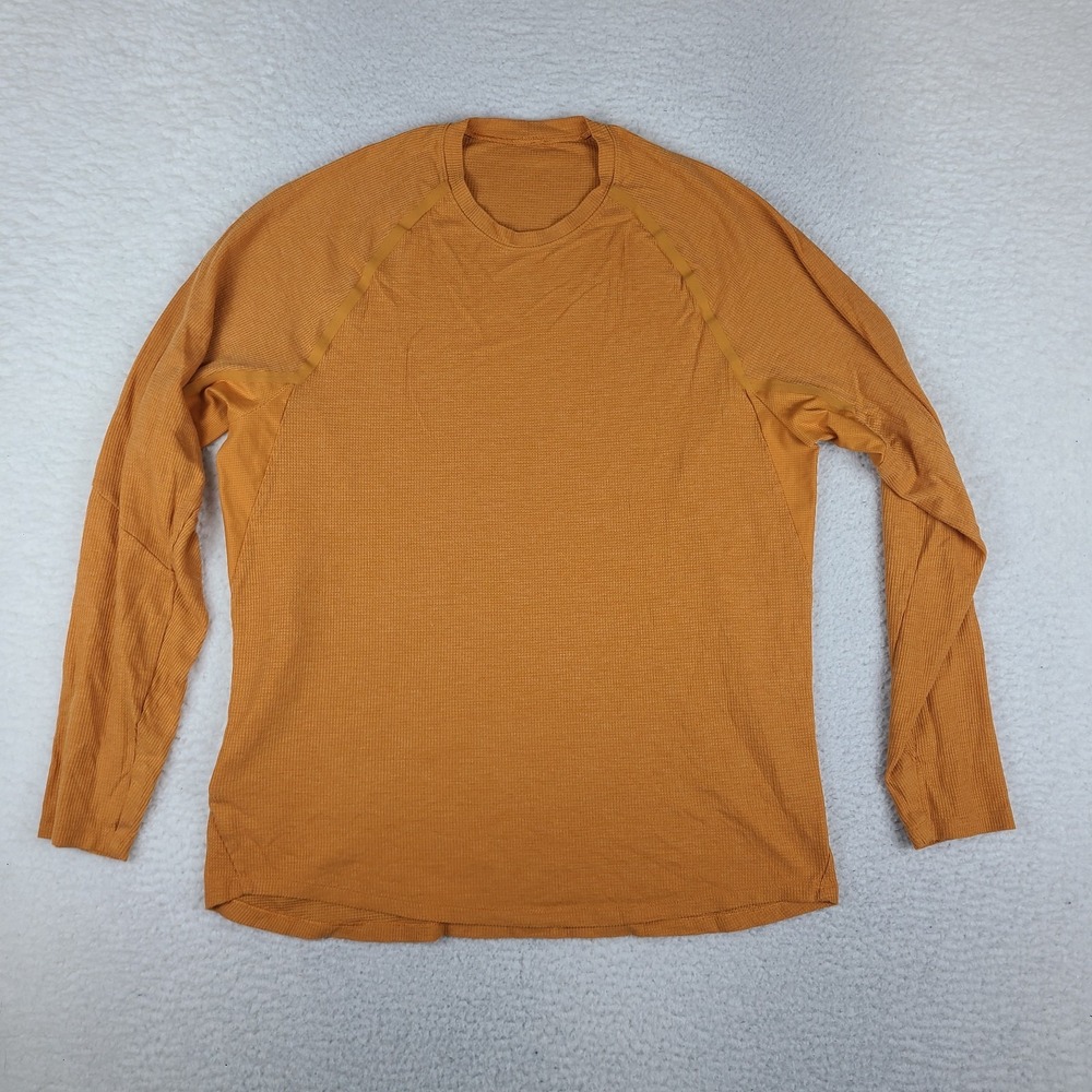 Lululemon Sweatshirt Mens XL Orange Performance Crewneck Long Sleeve